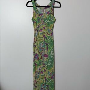 Etro Pink Paisley Sheath Maxi Dress Resort Wear